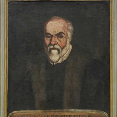 Anonimo, ritratto di Ulisse Aldrovandi, XVIII secolo. Museo di Palazzo Poggi
