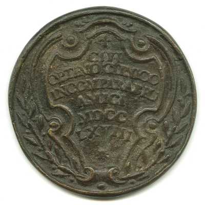 Anonimo, medaglia in onore di Pier Paolo Molinelli, rovescio, 1768