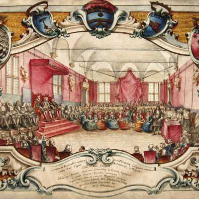 Laura Bassi, Lauream doctoralem suscipit et in Philosophiae Collegium cooptatur coram Emi.s Legato