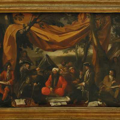 Unknown, Six episodes from the life of Luigi Ferdinando Marsili about the peace negotiations at Carlowitz, 18th century