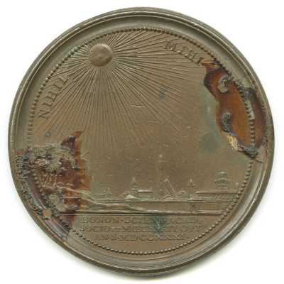 Ferdinand de Saint Urbain, Medal commemorating Luigi Ferdinando Marsili, reverse, 1731