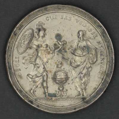 Antonio Lazzari, Medal commemorating a Laura Bassi, reverse, 1732